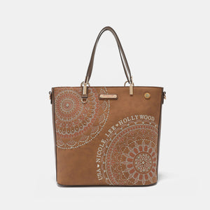 Metallic Embroidery Rhinestone Tote Bag