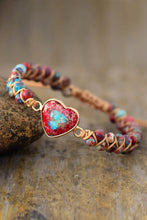 Load image into Gallery viewer, Handmade Heart Natural Stone Bracelet
