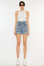 Load image into Gallery viewer, Blue Jean Shorts | Kancan Ultra High Rise Paperbag Blue Denim Shorts | Blue Jeans
