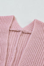 Load image into Gallery viewer, Pink Oversized Fold Over Sleeve Sweater Cardigan | Tops/Sweaters &amp; Cardigans
