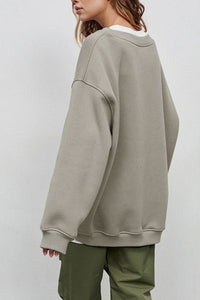 Oversize Round Neck Sweatshirt | Dropped Shoulder