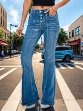 Load image into Gallery viewer, Blue Jeans | Button Fly Bootcut Blue Jeans with Pockets | Blue Jeans
