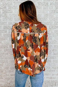 Abstract Printed Long Sleeve Blouse | Tops/Blouses & Shirts