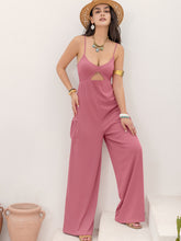 Load image into Gallery viewer, Jumpsuit | Cutout Scoop Neck Sleeveless Jumpsuit
