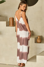 Load image into Gallery viewer, Maxi Dress | White Striped Tie Dye Dress
