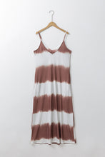 Load image into Gallery viewer, Maxi Dress | White Striped Tie Dye Dress
