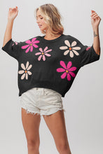 Load image into Gallery viewer, Cropped Sweater | Floral Pattern Sweater
