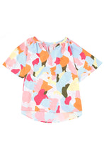 Load image into Gallery viewer, Multicolor Floral Print V Neck Half Sleeve Blouse | Tops/Blouses &amp; Shirts
