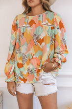 Load image into Gallery viewer, Pink Abstract Printed Long Sleeve Blouse | Tops/Blouses &amp; Shirts
