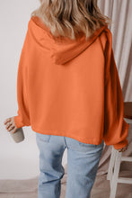 Load image into Gallery viewer, Orange Fleece Lined Half Zipper Hoodie
