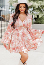 Load image into Gallery viewer, Floral Smocked High Waist Bell Sleeve Mini Dress | Dresses/Floral Dresses
