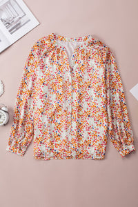 Multicolor Boho Floral Print Button Front Shirt | Tops/Blouses & Shirts