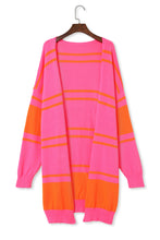 Load image into Gallery viewer, Multicolor Striped Long Sleeve Ribbed Trim Button Cardigan | Tops/Sweaters &amp; Cardigans
