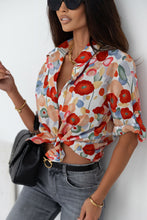 Load image into Gallery viewer, Multicolor Floral Print Bracelet Sleeve Shirt
