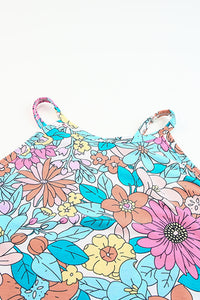 Multicolor Plus Size Floral Print Tank Top