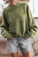 Load image into Gallery viewer, Pullover Sweatshirt | Green Drop Shoulder Crew Neck
