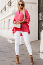 Load image into Gallery viewer, Long Sleeve Blouse | Rose Half Buttoned Ruffle Tiered
