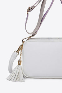 Leather Tassel Cross Body Satchel Bag