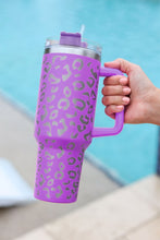 Load image into Gallery viewer, Double Insulated Cup | Purple Leopard Spotted Stainless
