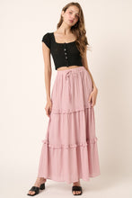 Load image into Gallery viewer, High Waist Frill Skirt with Drawstring
