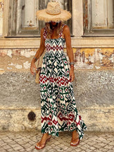 Load image into Gallery viewer, Womens Dress | Smocked Printed Square Neck Sleeveless Dress | Dress
