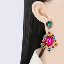 Load image into Gallery viewer, Teardrop Rhinestone Dangle Earrings
