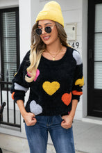 Load image into Gallery viewer, Heart Pattern Long Sleeve Sweater
