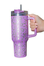 Load image into Gallery viewer, Double Insulated Cup | Purple Leopard Spotted Stainless
