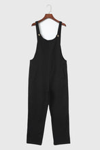 Load image into Gallery viewer, Black Overalls | Pocketed Wide Strap Overalls
