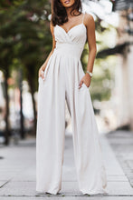 Load image into Gallery viewer, Wide Leg Jumpsuit | Spaghetti Straps Pleated High Waist
