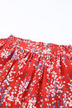 Load image into Gallery viewer, Fiery Red Multicolor Floral Ruffled Crop Top and Maxi Skirt Set | Two Piece Sets/Two Piece Dresses
