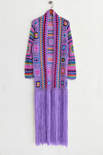 Load image into Gallery viewer, Fringe Tied Long Sleeve Cardigan
