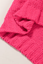 Load image into Gallery viewer, Pink Ribbed Turtleneck Fuzzy Sleeve Knit Sweater | Tops/Sweaters &amp; Cardigans
