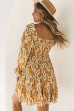 Load image into Gallery viewer, Yellow Boho Paisley Long Sleeve Floral Dress | Dresses/Floral Dresses
