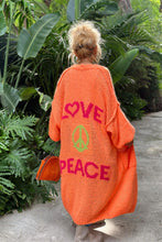 Load image into Gallery viewer, Peace &amp; Love Colorful Cardigan -On Sale!!
