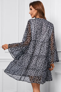 Tiered Dress | Flared Sleeves Printed Dress