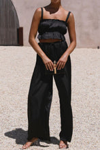 Load image into Gallery viewer, Wide Leg Pants Set | Ruffled Sleeveless Top and Pants
