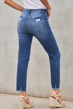 Load image into Gallery viewer, Light Blue Distressed Boyfriend Denim Pants
