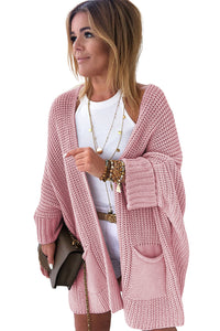 Pink Oversized Fold Over Sleeve Sweater Cardigan | Tops/Sweaters & Cardigans