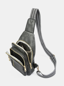 PU Leather Adjustable Crossbody Bag