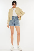 Load image into Gallery viewer, Blue Jean Shorts | Kancan Ultra High Rise Paperbag Blue Denim Shorts | Blue Jeans
