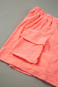 Top & Shorts Lounge Set | Grapefruit Orange Short Sleeve Top Shorts