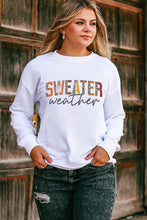 Load image into Gallery viewer, Sweatshirt | White Sweater Weather Vibrant Monogram
