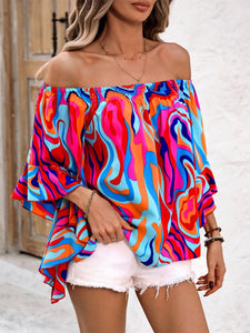 Off-Shoulder Top | Printed Blouse