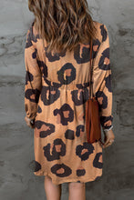 Load image into Gallery viewer, Mini Dress | Leopard Print Bubble Sleeve Loose Knit
