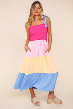 Load image into Gallery viewer, Maxi Dress | Smocked Color Block Tiered Cami Dress
