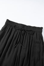 Load image into Gallery viewer, Black Drawstring Smocked High Waist Wide Leg Pants | Bottoms/Pants &amp; Culotte
