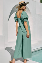 Load image into Gallery viewer, ODDI Full Size Bodice Smocked Wide Leg Jumpsuit
