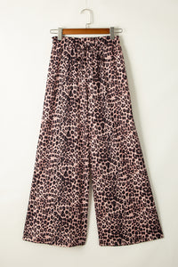 Desert Palm Boho Leopard Wide Leg Pants | Bottoms/Pants & Culotte
