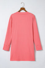 Load image into Gallery viewer, Pink Open Front Pocketed Knit Cardigan | Tops/Sweaters &amp; Cardigans
